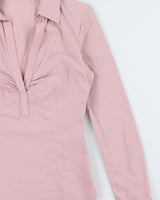 Vintage Y2k 2000s Mexx Dusty Pink Long Sleeve Blouse - M