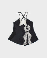 Vintage Y2k 2000s Shirley Of Hollywood Satin Backless Cami - S