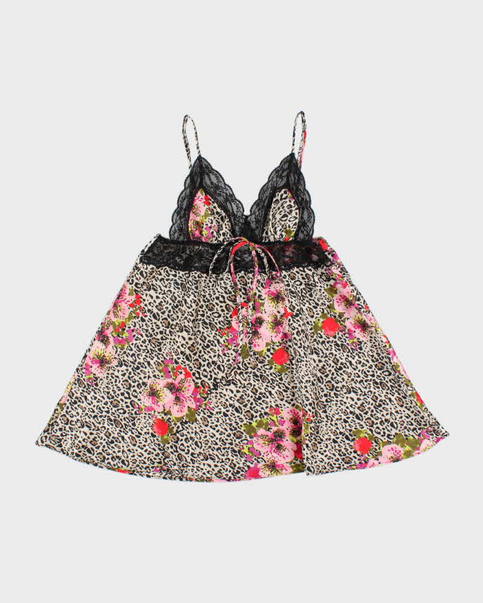 Vintage Y2k 2000s Victoria's Secret Animal Print Satin Cami Top - S