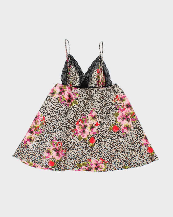 Vintage Y2k 2000s Victoria's Secret Animal Print Satin Cami Top - S