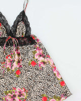 Vintage Y2k 2000s Victoria's Secret Animal Print Satin Cami Top - S
