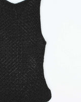Vintage 1990s Beaded Crochet Boatneck Top - XS