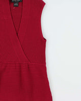 Vintage 2000s August Silk Ribbed Knit Silk Blend Top - M