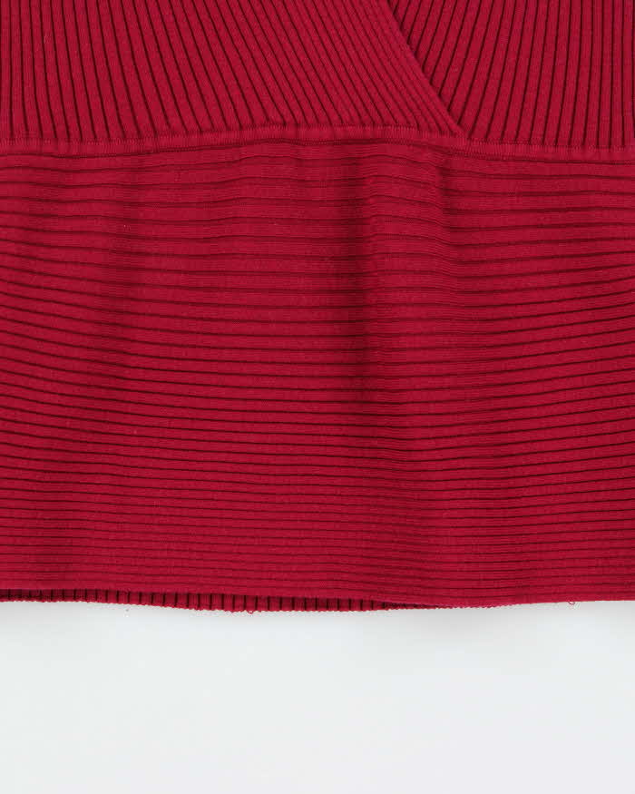 Vintage 2000s August Silk Ribbed Knit Silk Blend Top - M