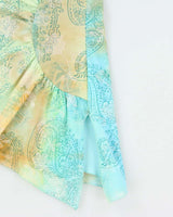 Vintage Y2k 2000s Le Chateau Paisley Pattern Asymmetric Hem Top - S