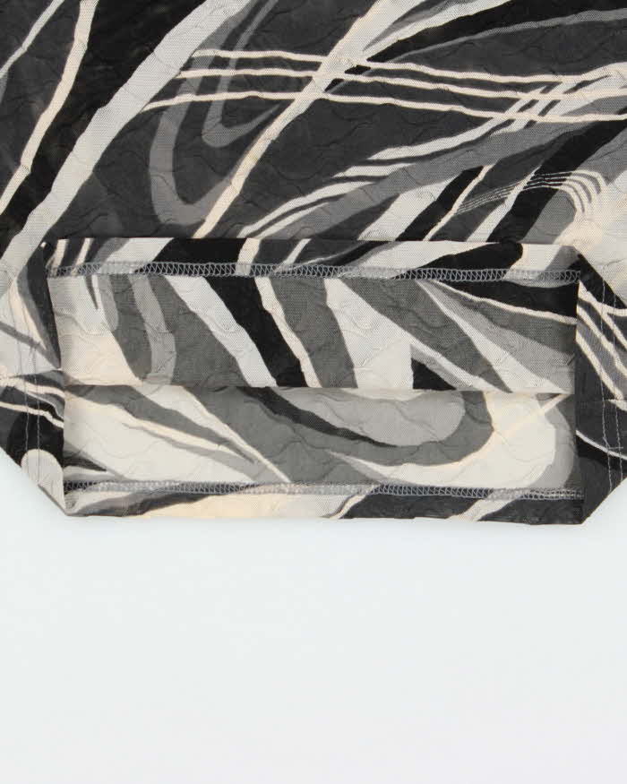 Vintage 1990s Tension Mesh Swirl Print Top - XS