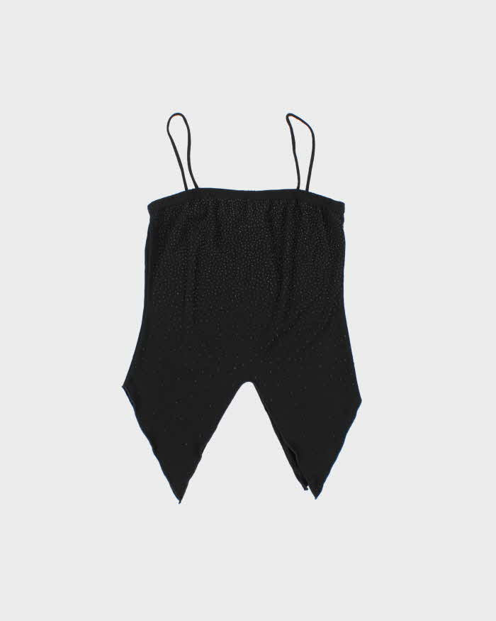 Vintage 1990s Jubi U.S.A Beaded Asymmetric Hem Cami Top - M