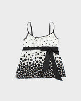 Vintage Y2k 2000s Heart Soul Spotty Polka Dot Satin Cami Top - S