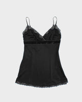 Vintage Y2k 2000s Esprit Satin &amp; Velvet Cami Top - M