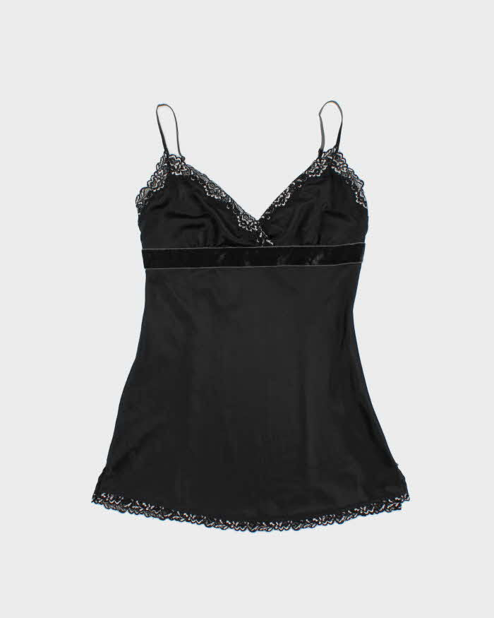 Vintage Y2k 2000s Esprit Satin &amp; Velvet Cami Top - M