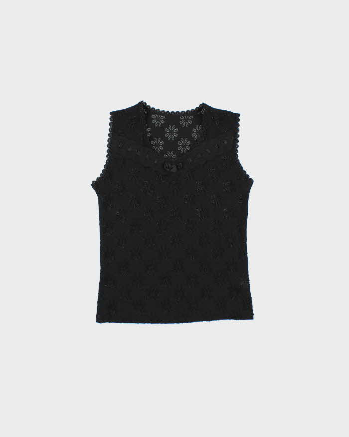 Vintage 2000s Chic Fluer Lacey Top - S