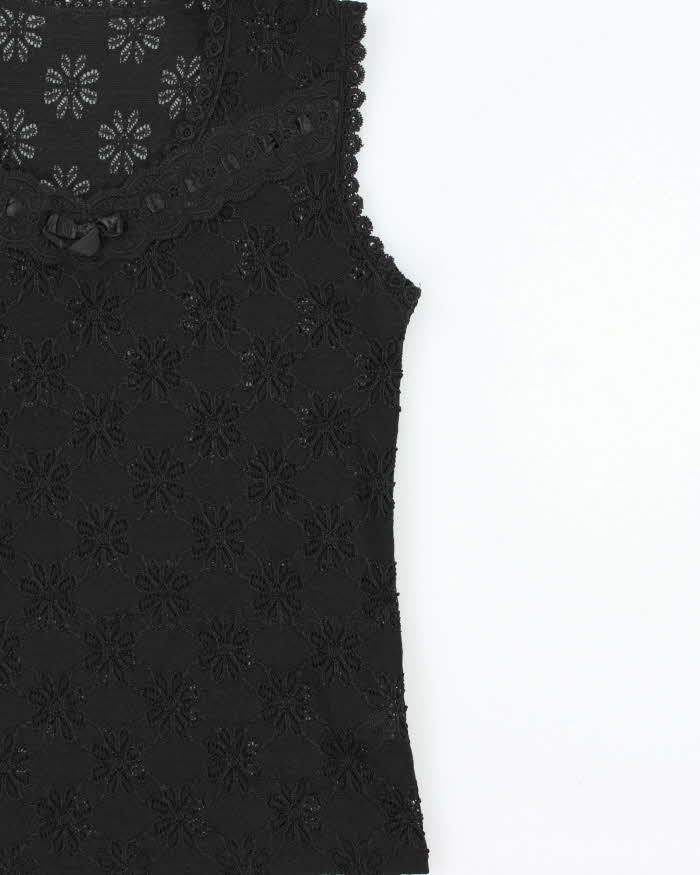 Vintage 2000s Chic Fluer Lacey Top - S