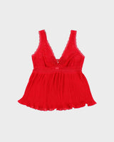 Vintage Y2k 2000s In Bloom Lace &amp; Plisse Mesh Top - M