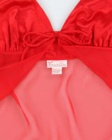 Vintage 1990s Versailles Mesh Tie Front Top - L