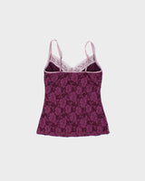 Vintage Y2k 2000s Costa Blanca Lace Cami Top - S