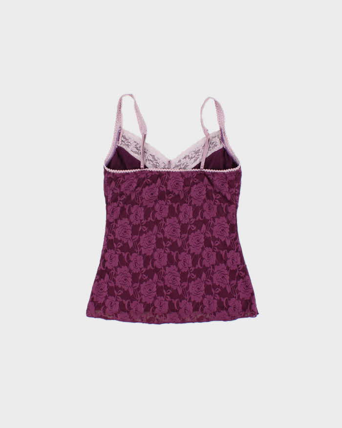 Vintage Y2k 2000s Costa Blanca Lace Cami Top - S