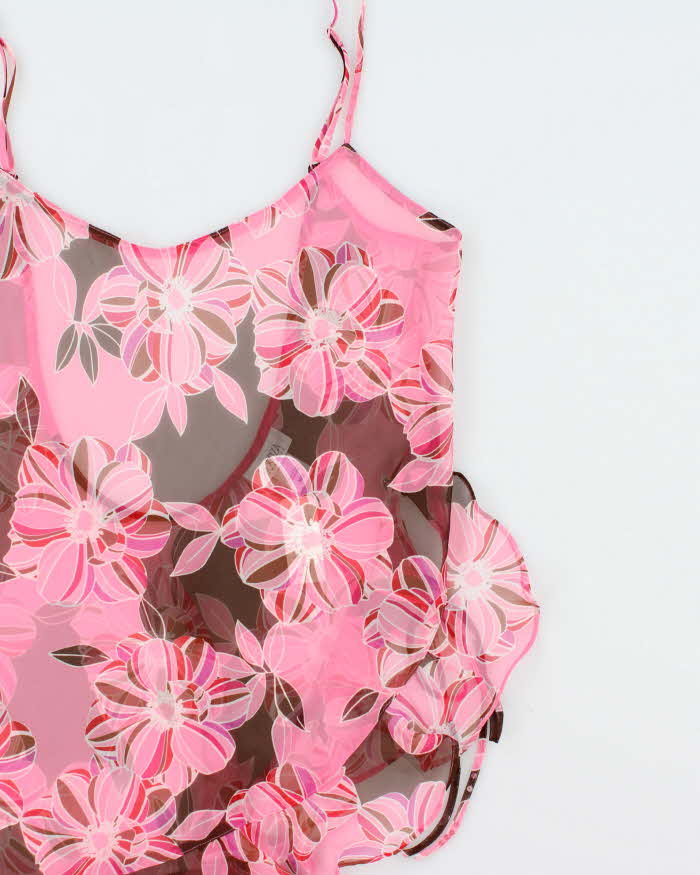 DSWT La Senza Mesh Backless Asymmetric Hem Top - M