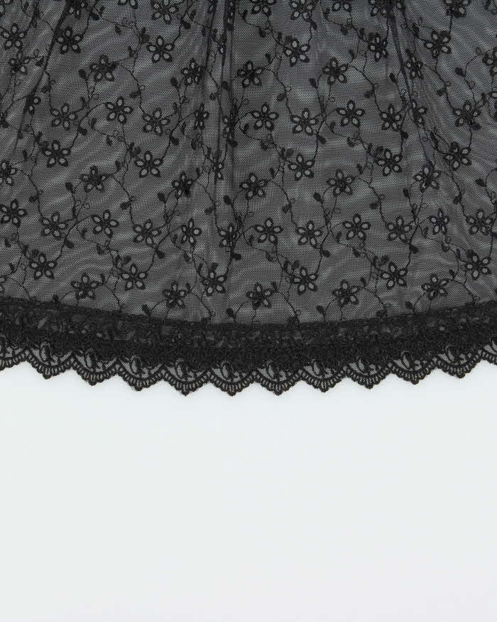 Vintage Y2k 2000s Blush Baby Doll Mesh Broderie Anglaise Cami Top - S
