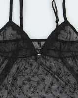 Vintage Y2k 2000s Blush Baby Doll Mesh Broderie Anglaise Cami Top - S