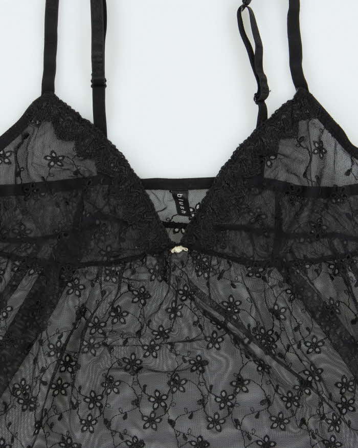 Vintage Y2k 2000s Blush Baby Doll Mesh Broderie Anglaise Cami Top - S