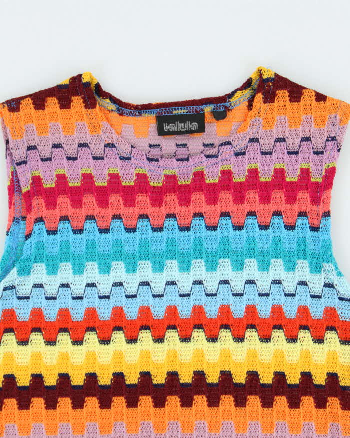 Vintage 1990s Talula Geometric Fine Knit Top - XS