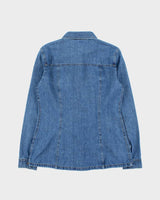 Vintage 1990s Anne Klein Denim Blouse - M