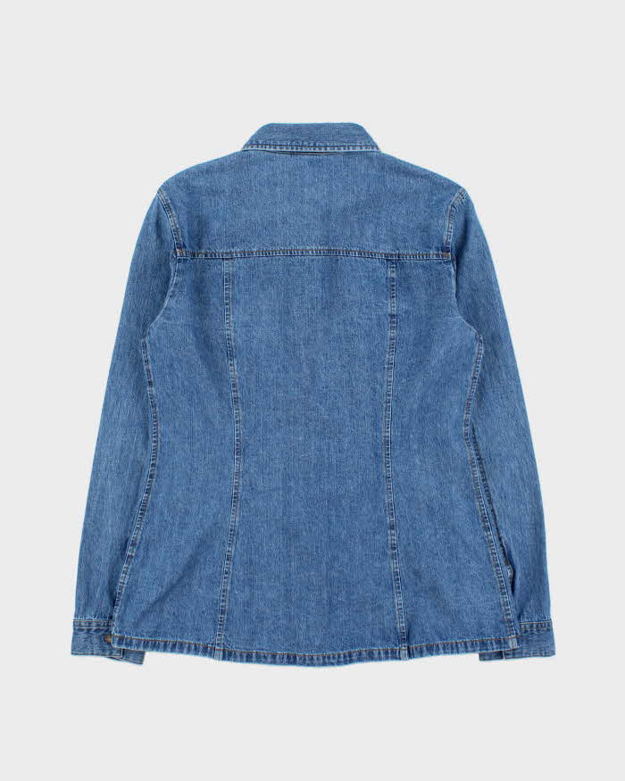 Vintage 1990s Anne Klein Denim Blouse - M
