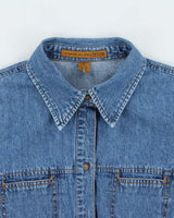 Vintage 1990s Anne Klein Denim Blouse - M