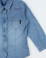 Vintage 2000s DKNY Jeans Zip-up Blouse - M