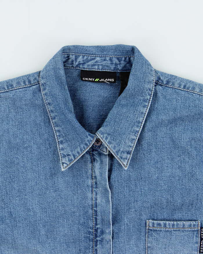 Vintage 2000s DKNY Jeans Zip-up Blouse - M