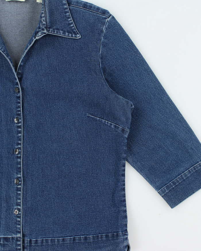 Vintage Eddie Bauer 3/4 Length Sleeve Denim Blouse - S