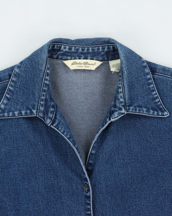 Vintage Eddie Bauer 3/4 Length Sleeve Denim Blouse - S