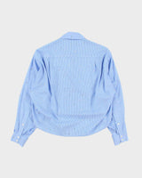 Sandro Pin Stripe Cropped Rhinestone Blouse - XS