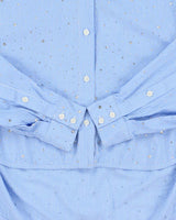 Sandro Pin Stripe Cropped Rhinestone Blouse - XS