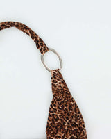 Vintage Y2k 2000s Costa Blanca Leopard Print Cowl Halter Neck Top - S