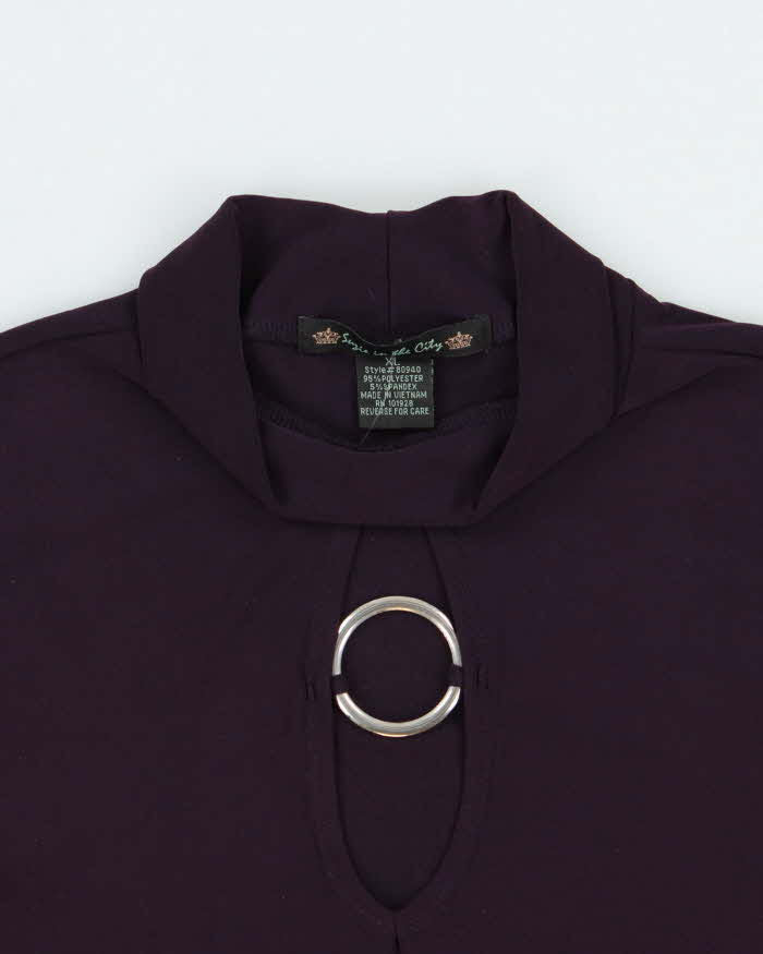 Vintage 1990s Suzie In The City O Ring High neck Top - XL
