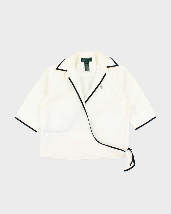 Vintage 1990s Ralph Lauren Wrap Blouse - S