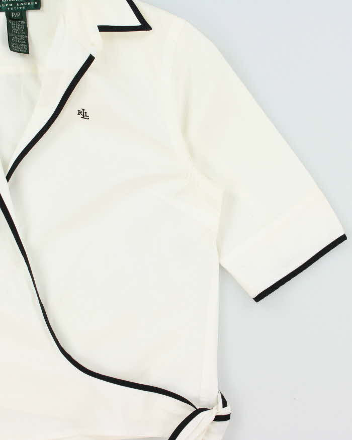 Vintage 1990s Ralph Lauren Wrap Blouse - S