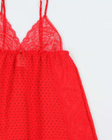 Vintage Y2k 2000s In Bloom Polka Dot Mesh Cami Top - M