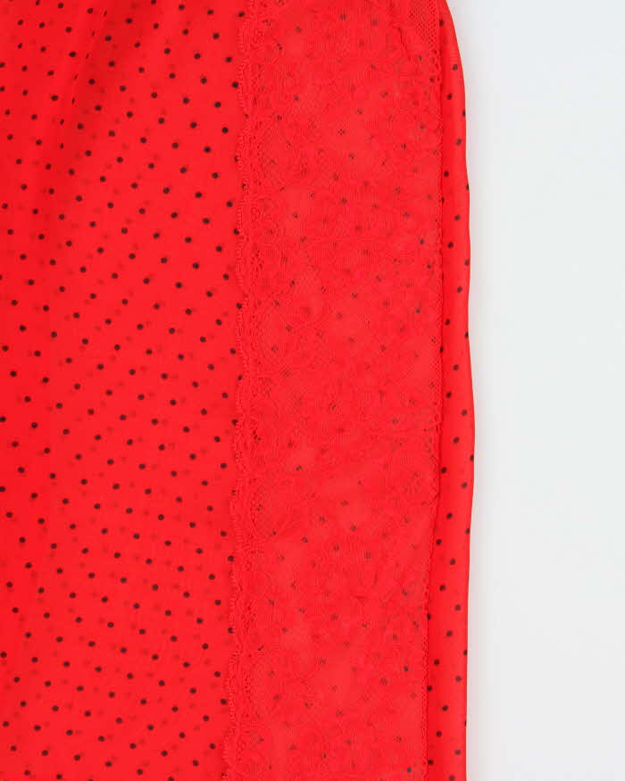 Vintage Y2k 2000s In Bloom Polka Dot Mesh Cami Top - M