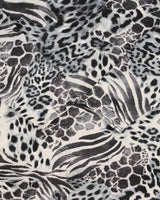 Vintage Y2k 2000s Hamilton Mix Animal Print Slinky 3/4 Sleeve Top - L
