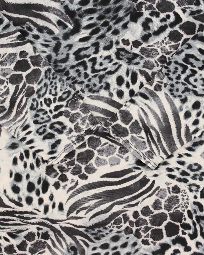 Vintage Y2k 2000s Hamilton Mix Animal Print Slinky 3/4 Sleeve Top - L