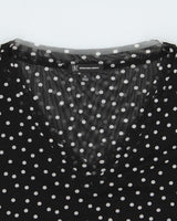 Vintage Y2k 2000s International Concepts Mesh Polka Dot Side Synched Top - XL