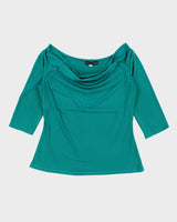 Vintage Y2k 2000s Shelley Klassen Cowl Neck Slinky Top - L