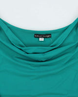 Vintage Y2k 2000s Shelley Klassen Cowl Neck Slinky Top - L