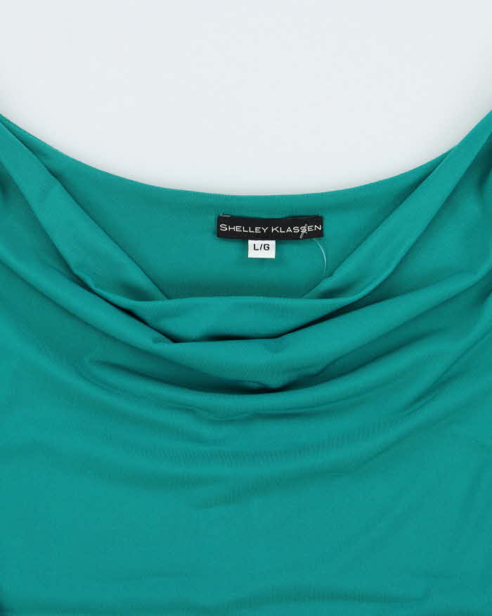 Vintage Y2k 2000s Shelley Klassen Cowl Neck Slinky Top - L