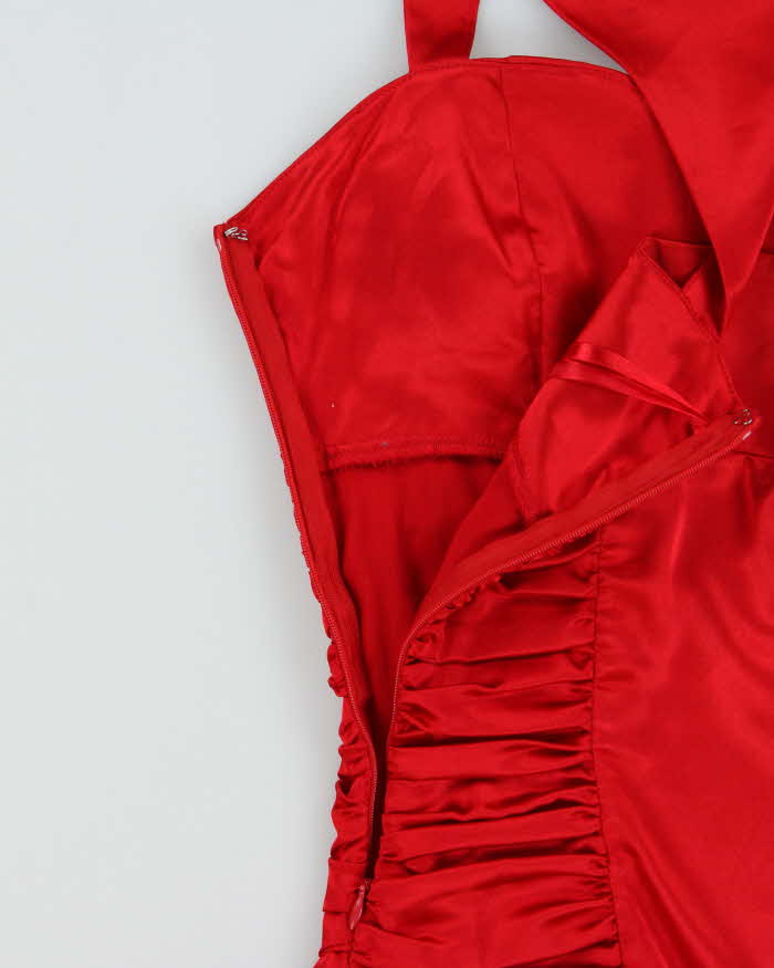 Vintage Y2k 2000s Suzy Satin Ruched Top - XS