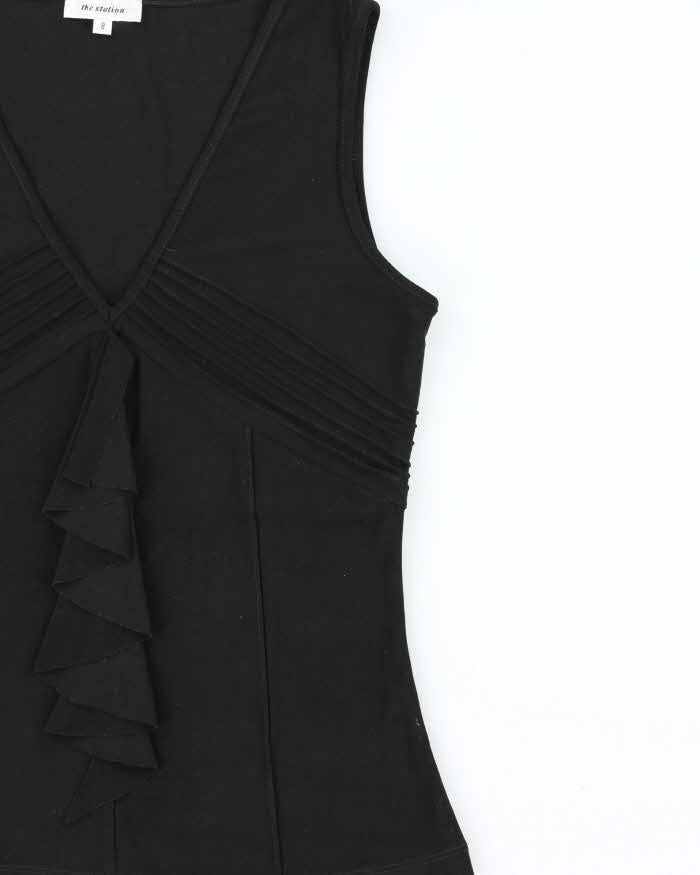 Vintage Y2k 2000s The Station Ruffle Sleeveless Top - S