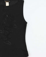 Vintage 1990s Krizia d. Embossed Dragon Boat Neck Top - S