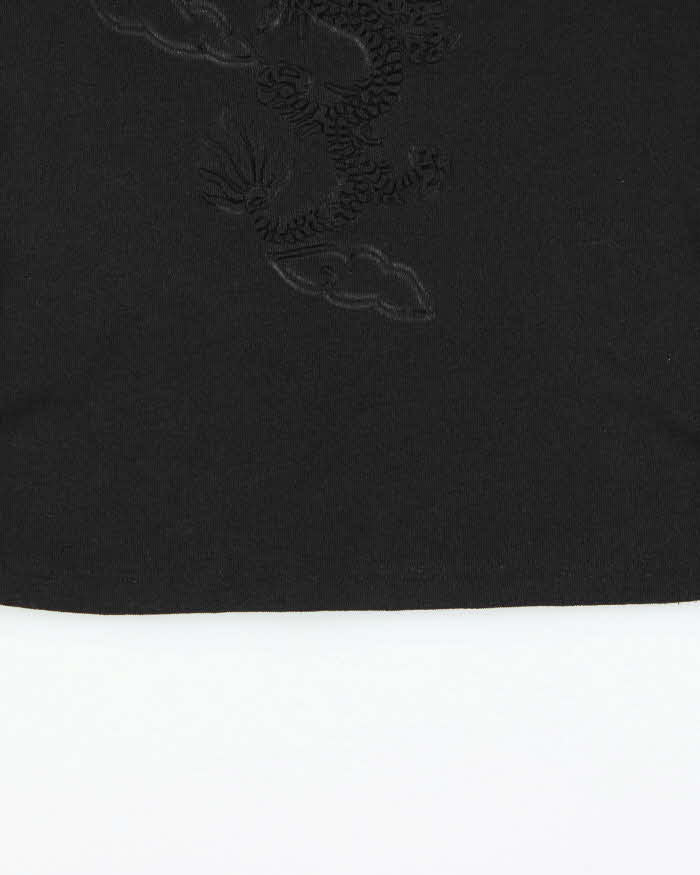 Vintage 1990s Krizia d. Embossed Dragon Boat Neck Top - S